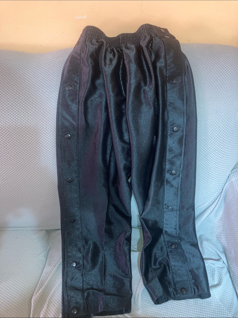 Kids Black Snap-Button Joggers - and splash pants